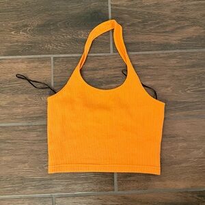 Orange Backless Halter